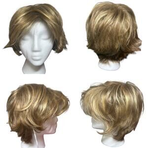 Rene of Paris Coco Synthetic Wig Mochaccino Wispy Textured Shag Bob Adjustable